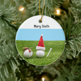Golfer-Weihnachtsgeschenke zum Thema Golf Keramik Ornament