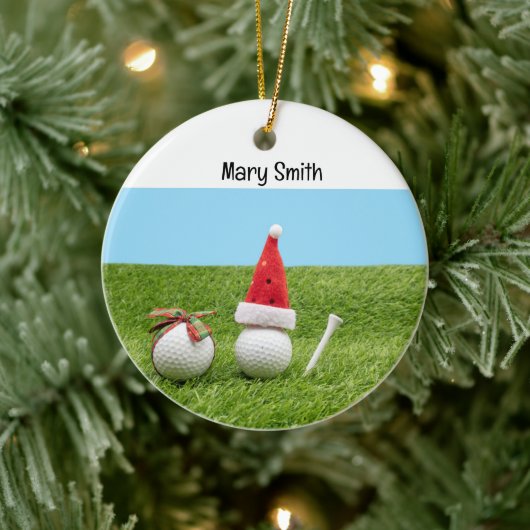 Golfer-Weihnachtsgeschenke zum Thema Golf Keramik Ornament (Baum)