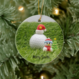 Golfer-Weihnachtsgeschenke zum Thema Golf Keramik Ornament