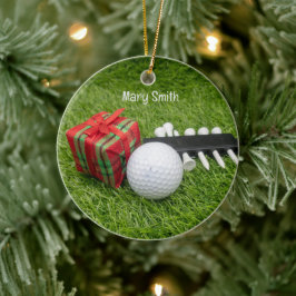 Golfer-Weihnachtsgeschenke zum Thema Golf Keramik Ornament