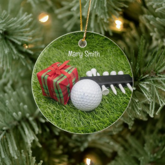 Golfer-Weihnachtsgeschenke zum Thema Golf Keramik Ornament (Baum)
