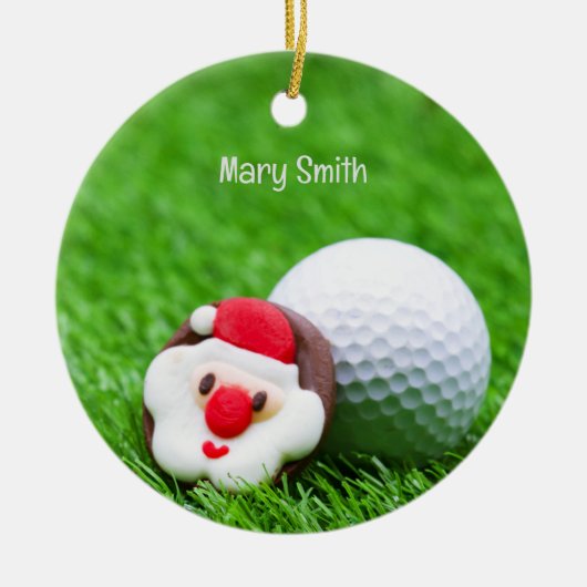 Golfer-Weihnachtsgeschenke zum Thema Golf Keramik Ornament (Vorne)