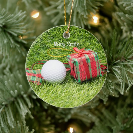Golfer-Weihnachtsgeschenke zum Thema Golf Keramik Ornament (Baum)