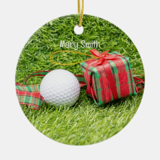 Golfer-Weihnachtsgeschenke zum Thema Golf Keramik Ornament (Vorne)