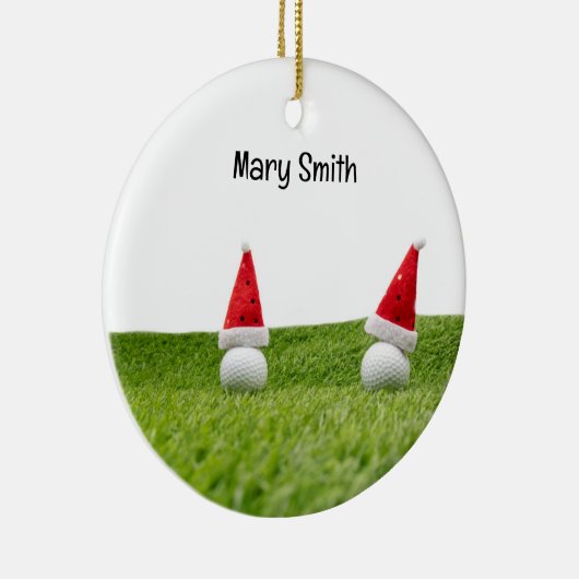 Golfer-Weihnachtsgeschenke zum Thema Golf Keramik Ornament (Rechts)
