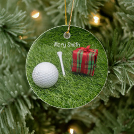 Golfer-Weihnachtsgeschenke zum Thema Golf Keramik Ornament