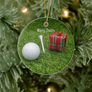 Golfer-Weihnachtsgeschenke zum Thema Golf Keramik Ornament