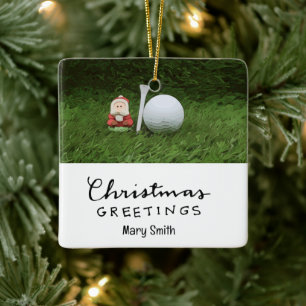 Golfer-Weihnachtsgeschenke zum Thema Golf Keramikornament