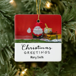 Golfer-Weihnachtsgeschenke zum Thema Golf Keramikornament
