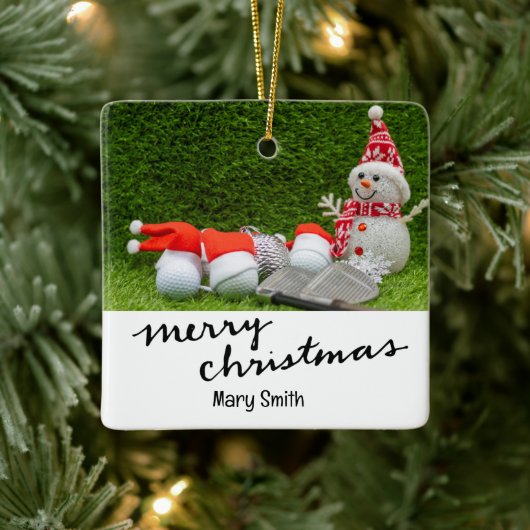 Golfer-Weihnachtsgeschenke zum Thema Golf Keramikornament (Baum)