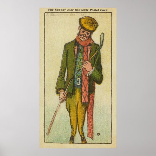 Golfer Wer einen Desaster auf den Links hatte Poster (Vorne)