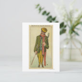 Golfer Wer einen Desaster auf den Links hatte Postkarte (Stehend Vorderseite)