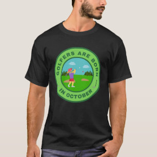 Golfer werden im Oktober-Design geboren T-Shirt