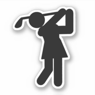 Golfer Women's Golf Symbol Sport Aufkleber