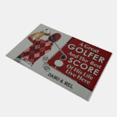 Golfer Zuhause Doormat, Funny Golf Player Quotes Fußmatte (Schrägansicht)