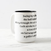 Golfer Zweifarbige Tasse (Vorderseite Links)