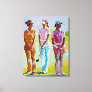 Golferfarben von Frauen - Leinwand Art Print