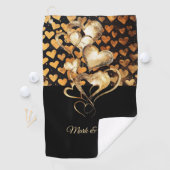 Golferherzen zum Valentinstag Golfhandtuch (Insitu)