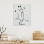 Golferin Archivprint Poster (Küche)