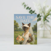 Golferin Frau Save the Date Braut Junggesellinnena Postkarte (Stehend Vorderseite)