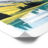 Golferin in der Schweiz, Lenzerheide, Valbella Poster (Ecke)