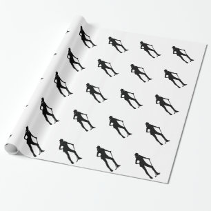 Golferin Sport Geschenkpapier