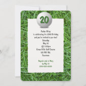 Golfers 20. Geburtstagsparty Einladung (Vorderseite)