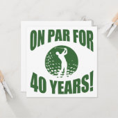 Golfers 40. Geburtstag Karte (Vorderseite/Rückseite Beispiel)