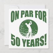 Golfers 50. Geburtstag Karte (Vorderseite)