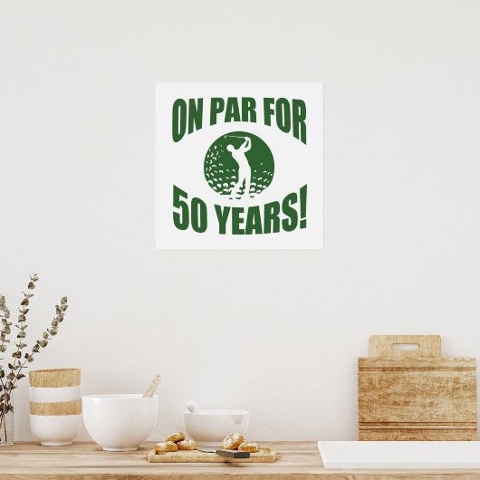 Golfers 50. Geburtstag Poster (Küche)