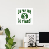 Golfers 50. Geburtstag Poster (Heimbüro)