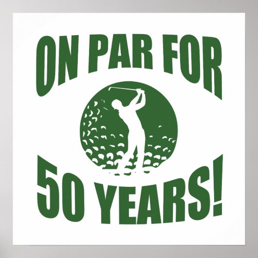 Golfers 50. Geburtstag Poster (Vorne)