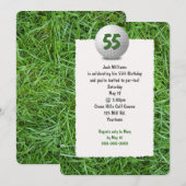 Golfers 55. Geburtstagsparty Einladung (Vorne/Hinten)
