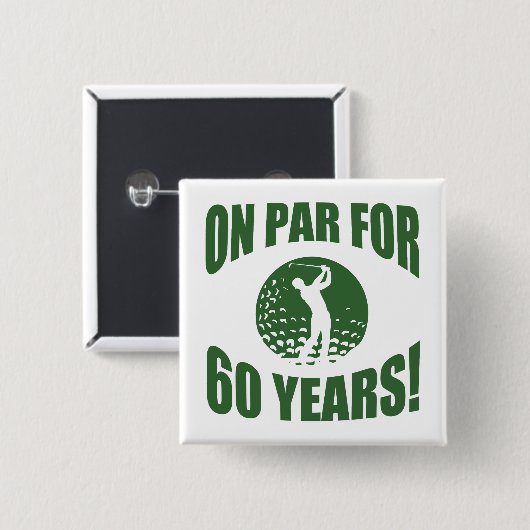 Golfers 60. Geburtstag Button (Vorne & Hinten)
