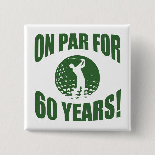 Golfers 60. Geburtstag Button