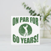 Golfers 60. Geburtstag Karte (Stehend Vorderseite)