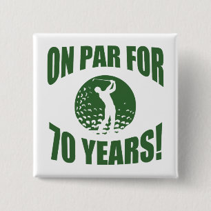Golfers 70. Geburtstag Button