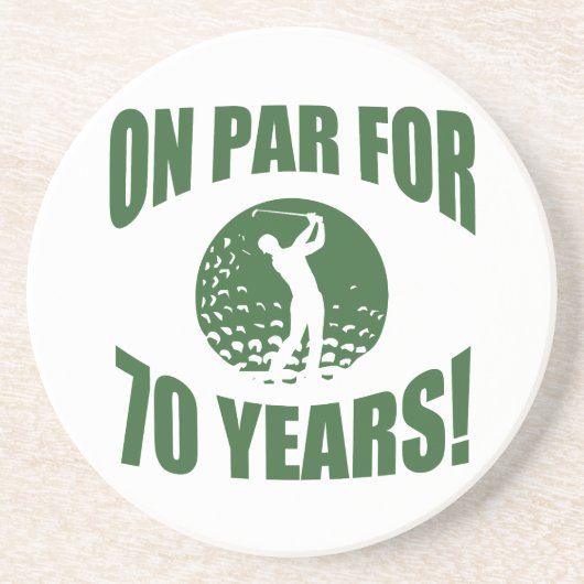 Golfers 70. Geburtstag Getränkeuntersetzer (Vorne)