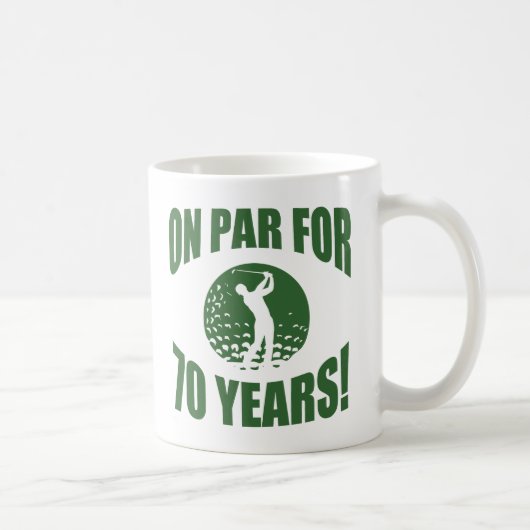 Golfers 70. Geburtstag Kaffeetasse (Rechts)