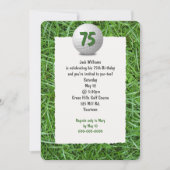 Golfers 75. Geburtstagsparty Einladung (Vorderseite)