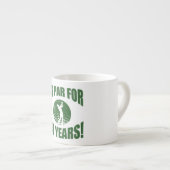 Golfers 80. Geburtstag Espressotasse (Vorderseite Rechts)