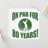 Golfers 80. Geburtstag Karte (Vorderseite/Rückseite Beispiel)