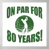 Golfers 80. Geburtstag Poster (Vorne)