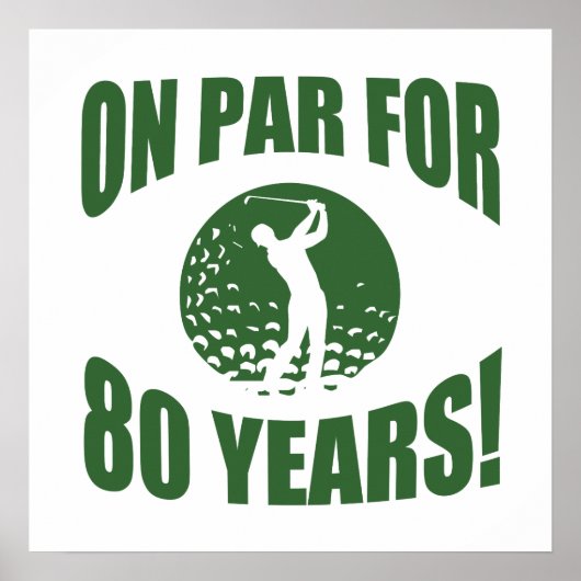 Golfers 80. Geburtstag Poster (Vorne)