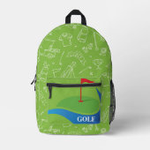 Golfers Bedruckter Rucksack (Vorderseite)