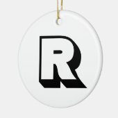 Golfers benutzerdefinierte Monogramm-Fotovorlage Keramik Ornament (Links)