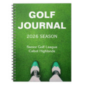Golfer's Customized Personal Golf Journal Notizblock (Vorderseite)