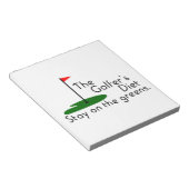 Golfers Diät Notizblock (angewinkelt)