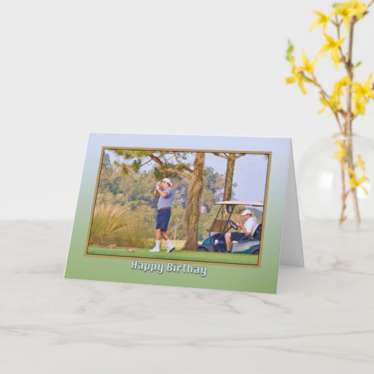 Golfers Geburtskarte Karte (Gelbe Blume)