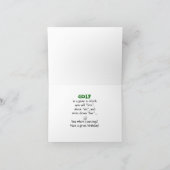 Golfers Geburtskarte Karte (Innenseite)